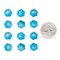 12x8mm Larger Turquoise Blue Full Flowers Beads Center Hole, 12 beads - GB-FB32